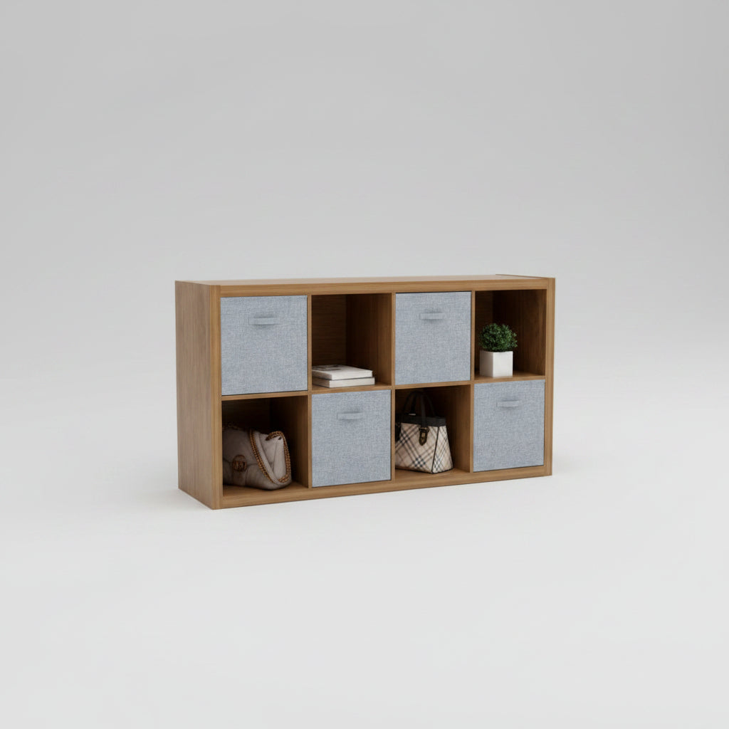 2 X 4 Cube Bookshelf Bookshelves For Home, Office, Walnut Color..