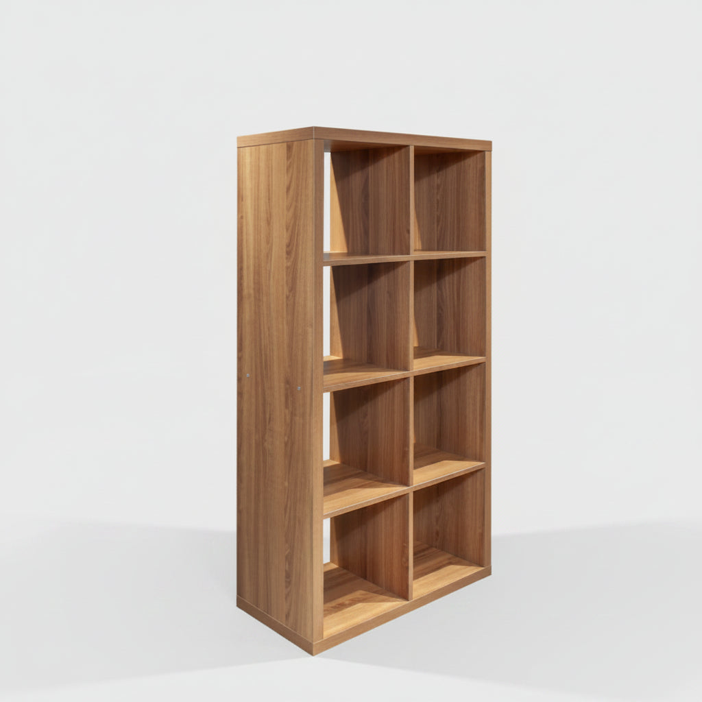2 X 4 Cube Bookshelf Bookshelves For Home, Office, Walnut Color.
