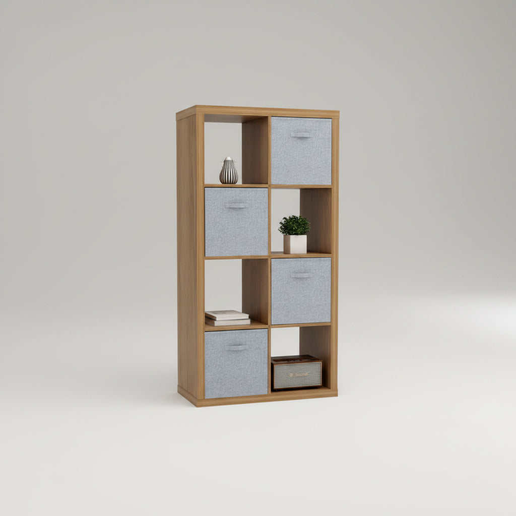 2 X 4 Cube Bookshelf Bookshelves For Home, Office, Walnut Color
