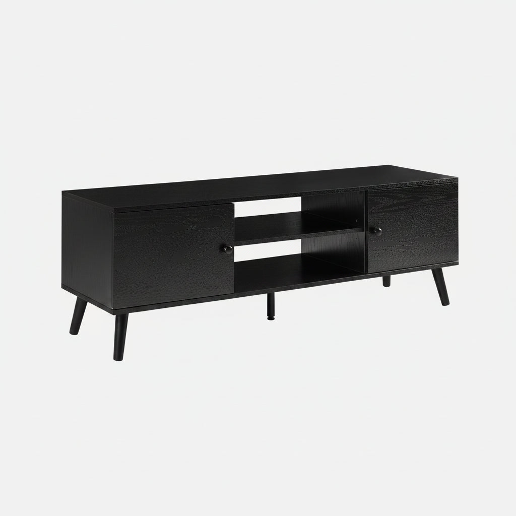 Panel TV Cabinet Can Store Black Cabinets, Suitable For Home Living Room Office TV Cabinet.
